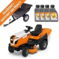 Traktor ogrodowy STIHL RT 5097 Z w zestawie z przyczepką Cedrus o ładowności 225 kg