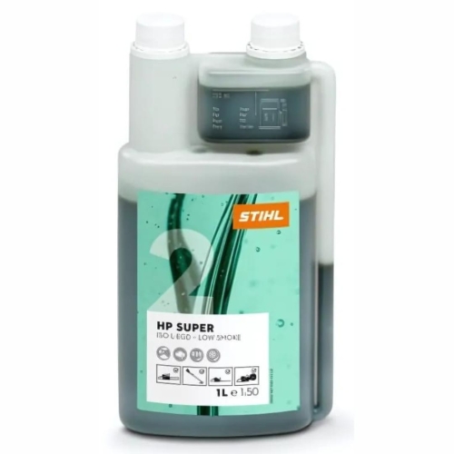 olej do silnikow dwusuwowych stihl hp super 1 l  zielony z dozownikiem.jpg