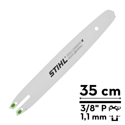 Prowadnica STIHL Rollomatic E Mini o długości 35 cm, podziałka 3/8" P, szerokość 1,1 mm