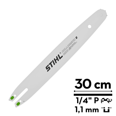 Prowadnica STIHL Rollomatic E Mini o długości 30 cm, podziałka 1/4" P, szerokość 1,1 mm