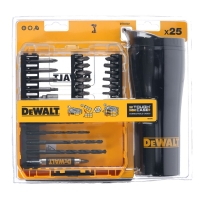 zestaw bitow koncowek i wiertel do metalu 25 szt dewalt dt70707-qz tough case+ z kubkiem termicznym opakowanie.jpg