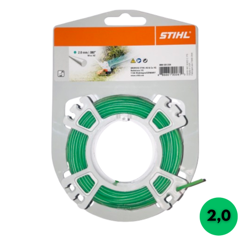 Żyłka tnąca okrągła STIHL 2,0 mm x 14 m (zielona) do kos mechanicznych.png