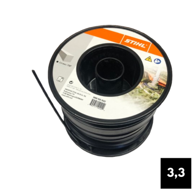 Żyłka tnąca kwadratowa STIHL 3,3 mm x 228 m (czarna) do kos mechanicznych