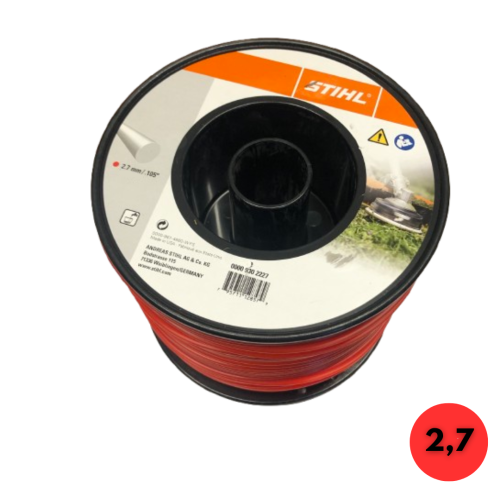 Żyłka tnąca okrągła STIHL 2,7 mm x 208 m (czerwona) do kos mechanicznych