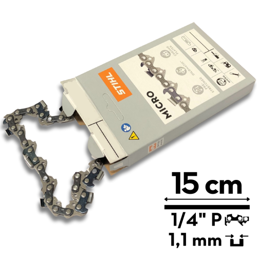 Łańcuch STIHL półdłuto, podziałka 1-4 P,  PM3, szerokość 1,1 mm, 38 ogniw, 15 cm do GTA 40.png