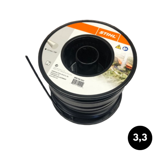 Żyłka tnąca okrągła STIHL 3,3 mm x 228 m (czarna) do kos mechanicznych