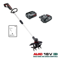Glebogryzarka akumulatorowa AL-KO TL 1820 18V Comfort, szerokość robocza 20 cm, z akumulatorem 2,5 Ah i ładowarką