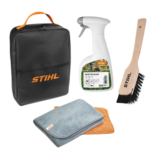 stihl zestaw rozszerzony care and clean do czyszczenia robotow koszacych i kosiarek, ze srodekiem multiclean, szczotka i 2x scierka.jpg