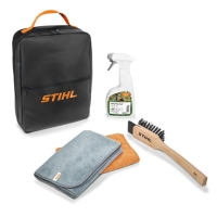 stihl zestaw rozszerzony care and clean do czyszczenia robotow koszacych i kosiarek, ze srodekiem multiclean, szczotka i 2x scierka zawartosc.jpg