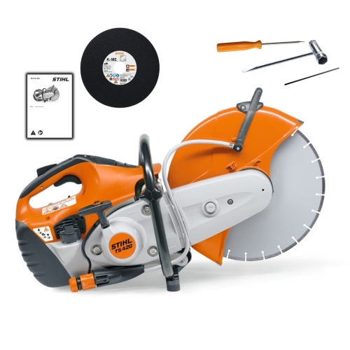 stihl ts 420 przecinarka pilarka o mocy 4,4 km z tarcza diamentowa 350 mm.jpg