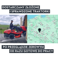 dostawa zlozonego traktora koszacego po przegladzie zerowym.jpg