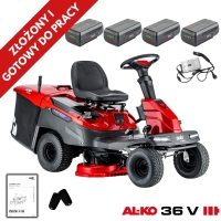 alko erider r74,5 li 36 v traktor akumulatorowy ogrodowy z koszem 180 l, zestaw z 4x akumulatorami 8,0 ah i ladowarka, zestaw promocyjny.jpg