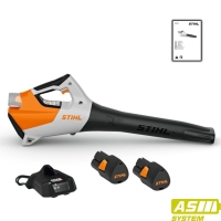 Dmuchawa akumulatorowa ręczna STIHL BGA 30  prędkość powietrza 43 m/s, przepływ powietrza 430 m3/h, w zestawie z 2x akumulatorami AS 2 i ładowarką AL 1