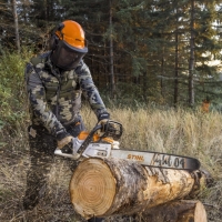 stihl msa 300 co pilarka akumulatorowa lancuchowa z prowadnica 40 cm i lancuchem rs pro ciecie klody w lesie.jpg