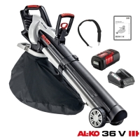 Odkurzacz akumulatorowy AL-KO LBV 4090 36 V Premium z funkcją dmuchawy i workiem 40 l, z akumulatorem 5,0 Ah i ładowarką