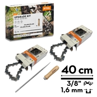stihl zestaw modernizacyjny hexa2 36rh60, 2x lancuch stihl typu hexa, dlugosc 40cm, podzialka 38 cala, szerokosc 1,6mm, pilnik 5,2 mm hexa z uchwytem do ms 362, ms 400, ms 462, ms 500i zawartosc.jpg