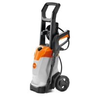 stihl myjka zabawka, zabawkowa myjka wysokocisnieniowa dla dzieci, zabawka myjka z natryskiem wody lewy bok.jpg