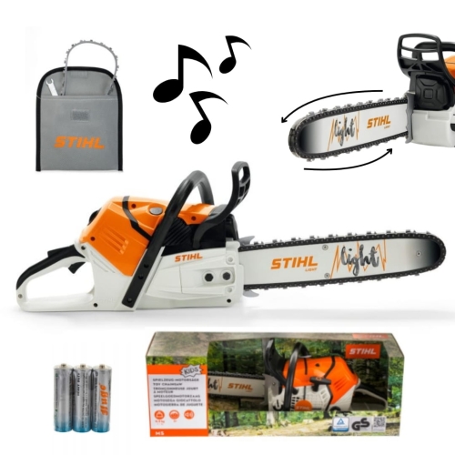 stihl pilarka zabawka, zabawkowa pila lancuchowa dla dzieci, zabawka pilark z ruchomym lancuchem i glosnikiem zestaw.jpg