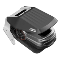 sunseeker elite garaz zadaszenie stacji ladujacej do robotow koszacych sunseeker elite x3, x3plus, x3i z robotem w srodku widok z goty.jpg