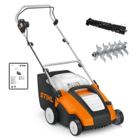  Wertykulator aerator elektryczny STIHL RLE 240 o mocy 1500 W, szerokość robocza 34 cm, z koszem 50 l