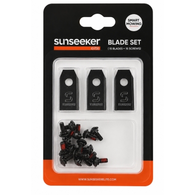 Zestaw noży zapasowych do robota koszącego Sunseeker Elite X3, X3 Plus, X3i, X4, X5, X5i, X7, X7 Plus, X7i, X7i Plus, 15 sztuk