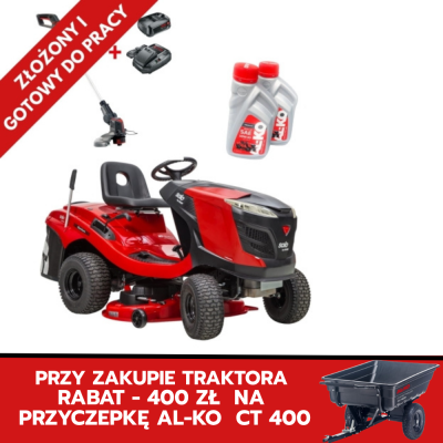 Traktor ogrodowy AL-KO T 15-93,3 HD-A Comfort w zestawie z podkaszarką AL-KO GT 1825