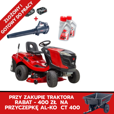 Traktor ogrodowy AL-KO T 15-93,3 HD-A Comfort w zestawie z dmuchawą AL-KO LB 1860