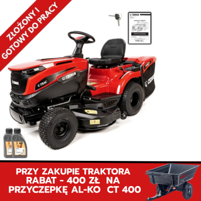 Traktor ogrodowy Cedrus C-TRAC-86MC z koszem 245 l