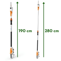 Teleskopowy wysięgnik w HTA 30 rozsunięty między 190cm a 280cm.jpg