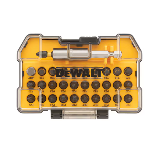 kompaktowe przezroczyste etui dewalt na zestaw koncowek wkretarskich flextorq dt70560t-qz