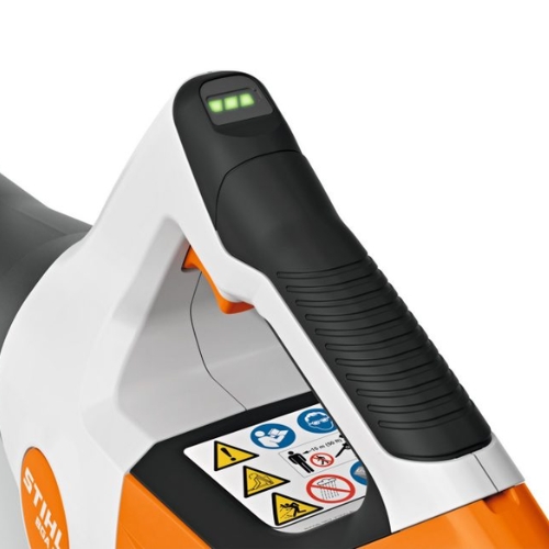 stihl bga 30 zestaw z 2x akumulatorami as2 i ladowarka al1 wskaznik poziomu naladowania akumulatora w dmuchawach bezprzewodowych stihl