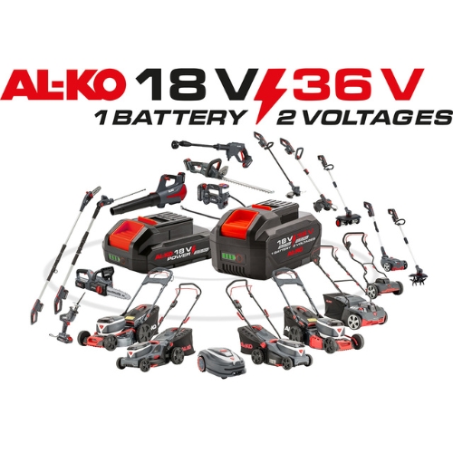 system akumulatorowy alko 18v 36v 1 battry 2 voltages