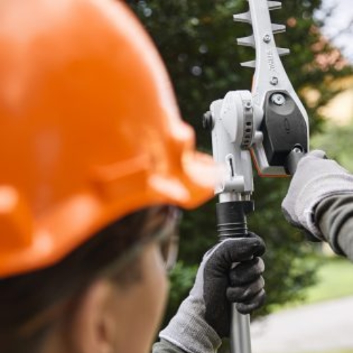 stihl hla 66 wygodna regulacja glowicy tnacej w nozycach do zywoplotu stihl