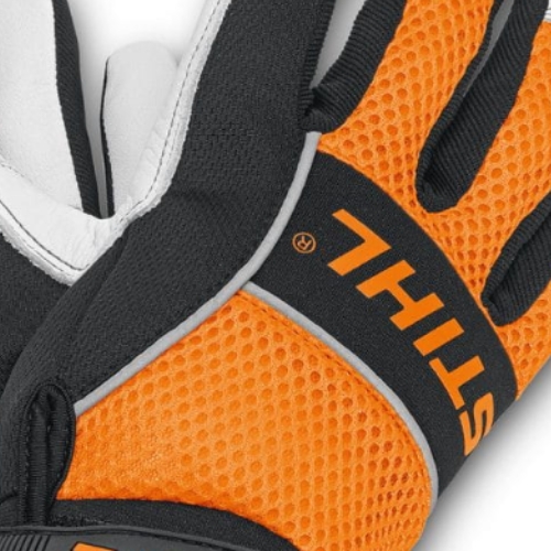 stihl advance ergo ms 10 l elementy odblaskowe w rekawicach roboczych ochronych stihl