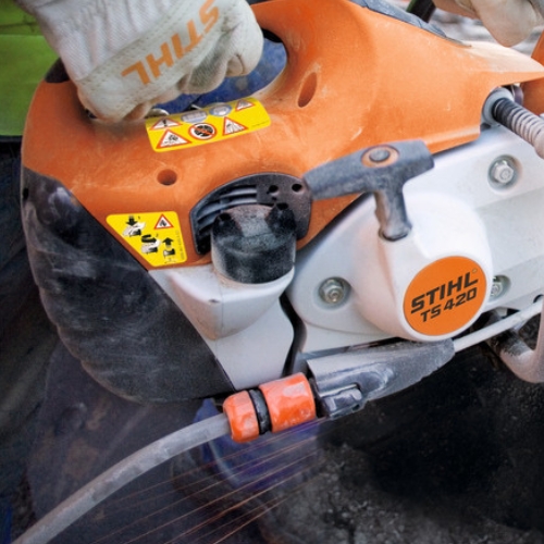 stihl ts 420 przylacze wody do ciecia na mokro w przecinarkach stihl