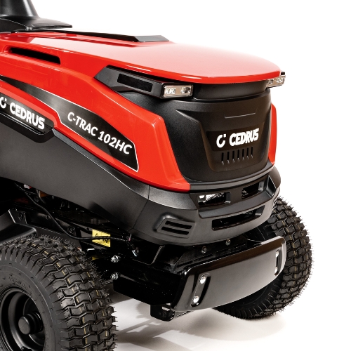 cedrus ctrac 102hc zderzak, swiatla led i zaczep do przyczepki w traktorkach ogrodowych cedrus
